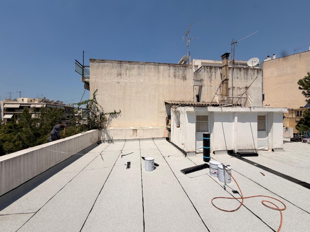 Έργο Στεγανοποίηση με Ασφαλτόπανο – EMA Monoseis